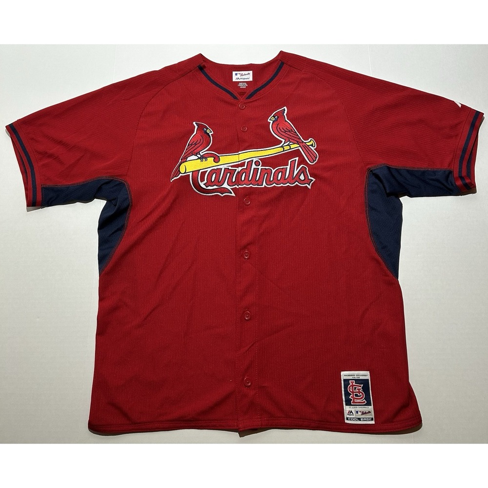 Majestic St. Louis Cardinals Cool Base Authentic MLB Baseball Jersey Size 48